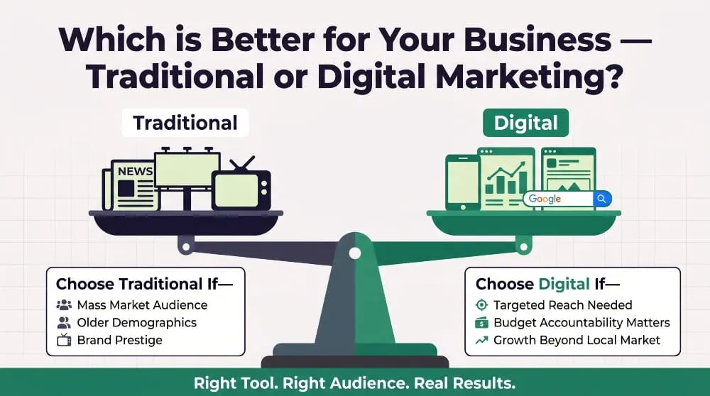 Which is Better for Your Business, Traditional or Digital Marketing